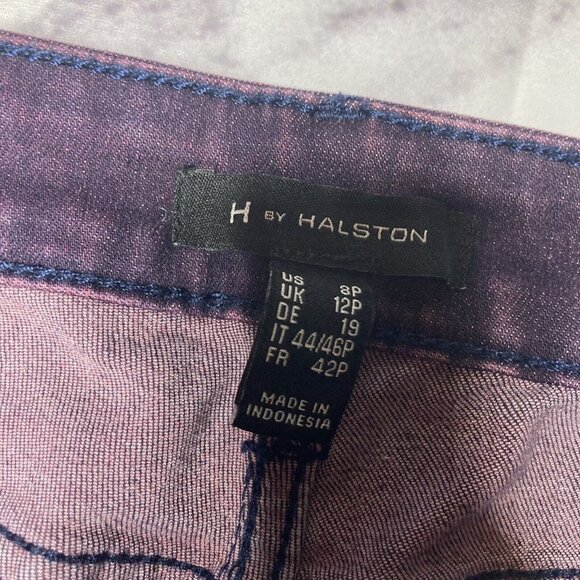 H by Halston Mid Rise Skinny Jeans Womens Size 8 Petite Purple Mid Rise i81 - Picture 2 of 3
